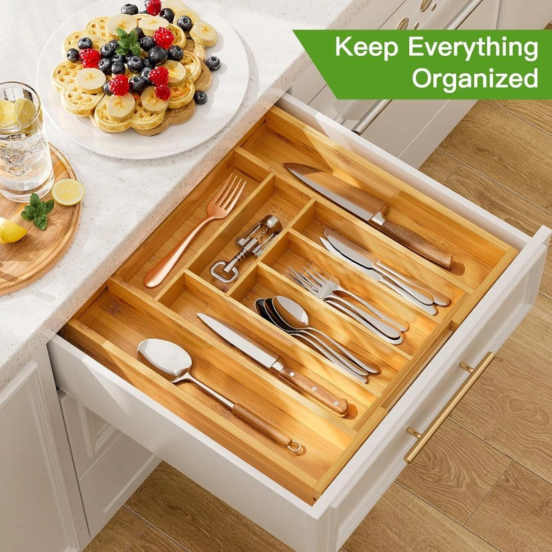 Organizador Cajón Bambú Extensible