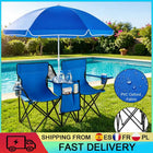 Silla de Playa Doble con Sombrilla — Plegable y Resistente al Agua