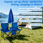 Silla de Playa Doble con Sombrilla — Plegable y Resistente al Agua