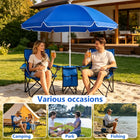 Silla de Playa Doble con Sombrilla — Plegable y Resistente al Agua