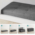 Puf Cuadrado con Almacenamiento 89L — Reposapiés y Asiento Plegable hasta 300 kg