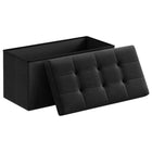 Puf Cuadrado con Almacenamiento 89L — Reposapiés y Asiento Plegable hasta 300 kg