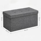 Puf Cuadrado con Almacenamiento 89L — Reposapiés y Asiento Plegable hasta 300 kg