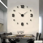 Reloj de Pared Sin Marco DIY — Silencioso Estilo Minimalista para Salón y Oficina