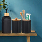 Set Organizador de Baño — Dispensador de Jabón, Portacepillos y Algodonero