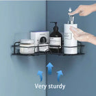 Estante Metálico Flotante para Baño y Cocina — Organizador Minimalista Sin Taladro