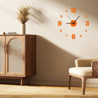 Reloj de Pared Sin Marco DIY — Silencioso Estilo Minimalista para Salón y Oficina