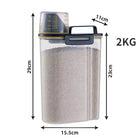Contenedor Hermético para Pienso de Mascotas — 1,5 kg / 2 kg con Taza Medidora