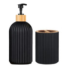 Set Organizador de Baño — Dispensador de Jabón, Portacepillos y Algodonero