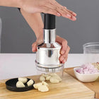 Prensaajos y Cortador de Cebolla Multifuncional — Acero Inoxidable para Cocina