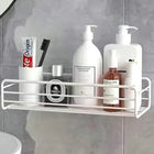 Estante Metálico Flotante para Baño y Cocina — Organizador Minimalista Sin Taladro