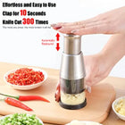 Prensaajos y Cortador de Cebolla Multifuncional — Acero Inoxidable para Cocina