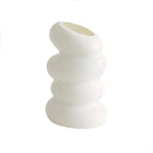 Jarrón Espiral Blanco Decorativo — Estilo Nórdico Minimalista para Flores y Decoración