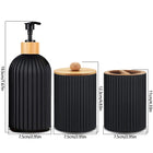 Set Organizador de Baño — Dispensador de Jabón, Portacepillos y Algodonero