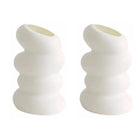 Jarrón Espiral Blanco Decorativo — Estilo Nórdico Minimalista para Flores y Decoración