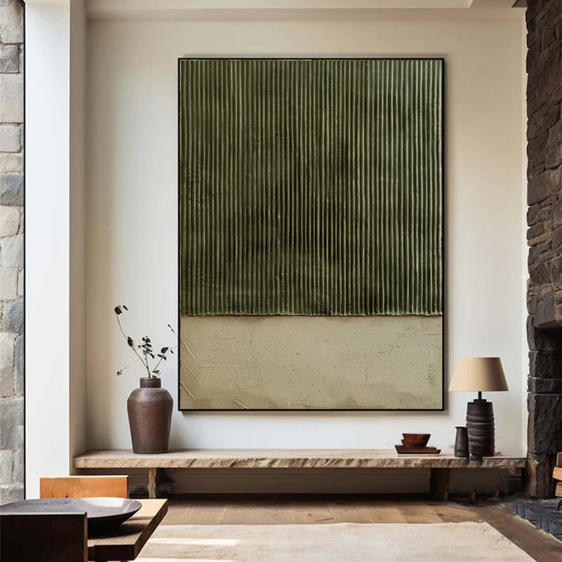 Canvas Verde Abstracto Moderno — Arte de Pared