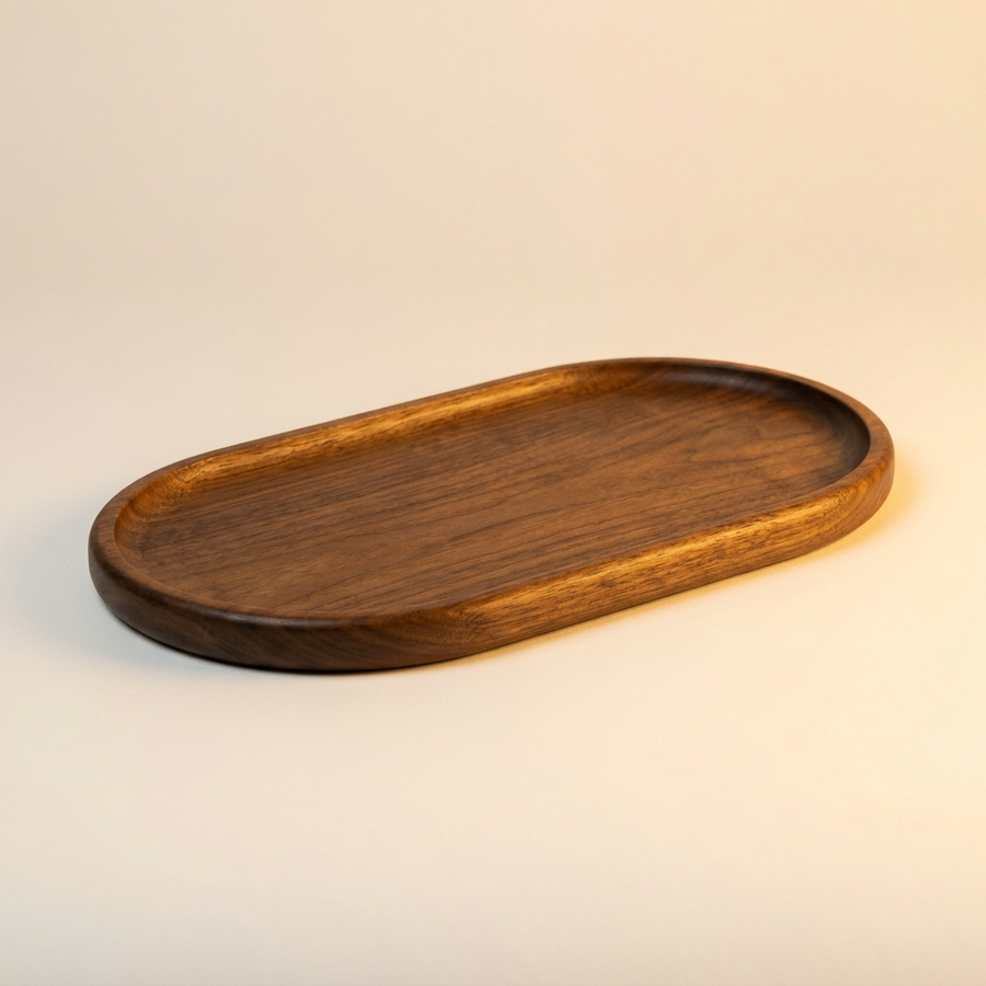 Bandeja Decorativa Madera Oval